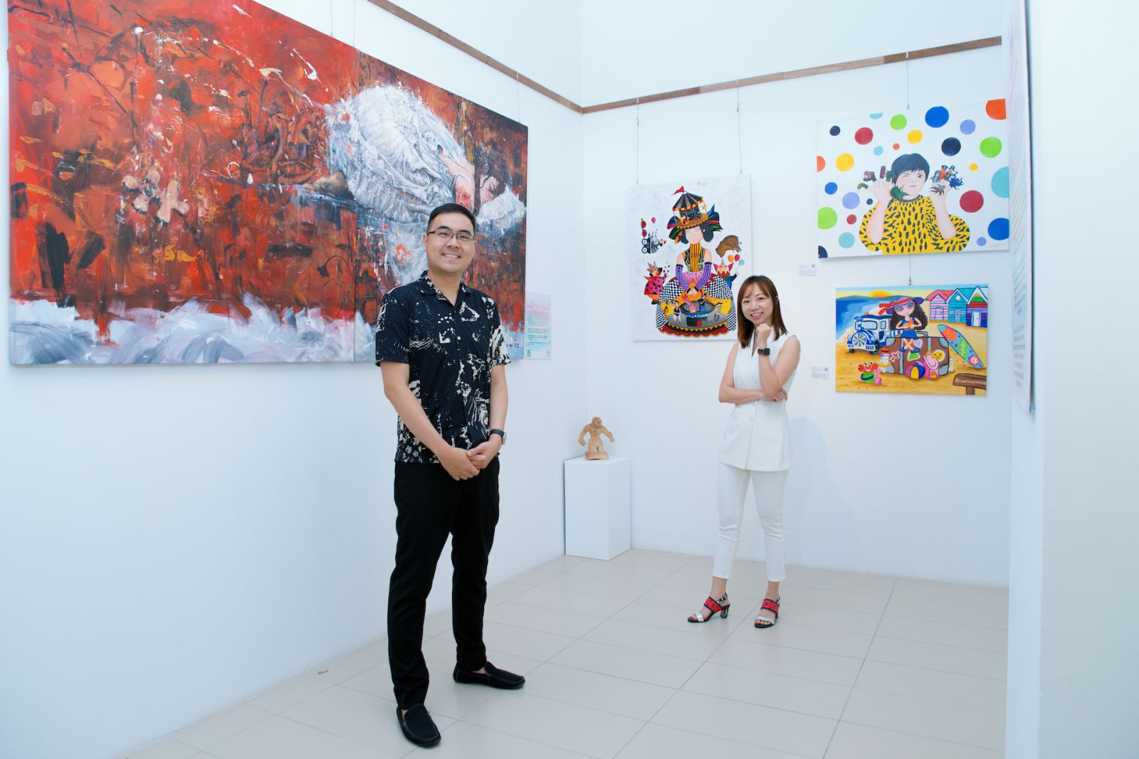 Richie Chai and Tan Hui Teng at Heritouch Art School, GMBB