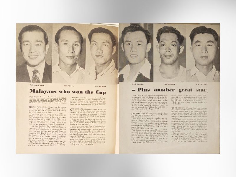 Celebrating badminton stars, 1955 (Photo: Kometemail)