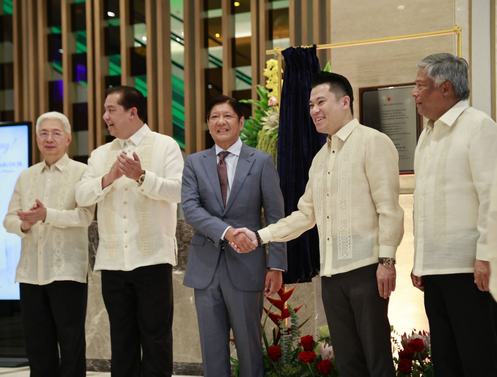 President Ferdinand R. Marcos at the opening of the Grand Westside Hotel