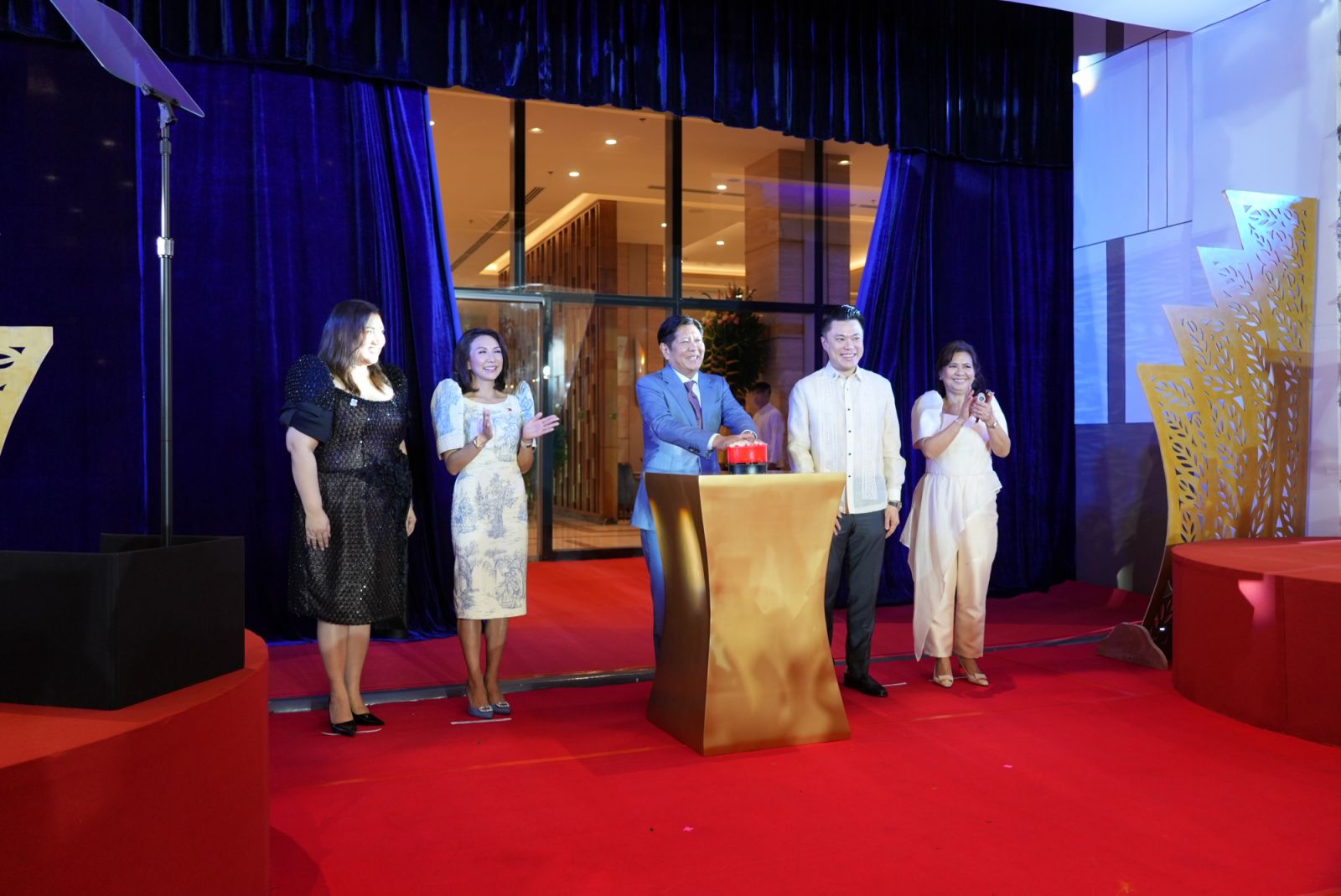 President Ferdinand R. Marcos at the opening of the Grand Westside Hotel
