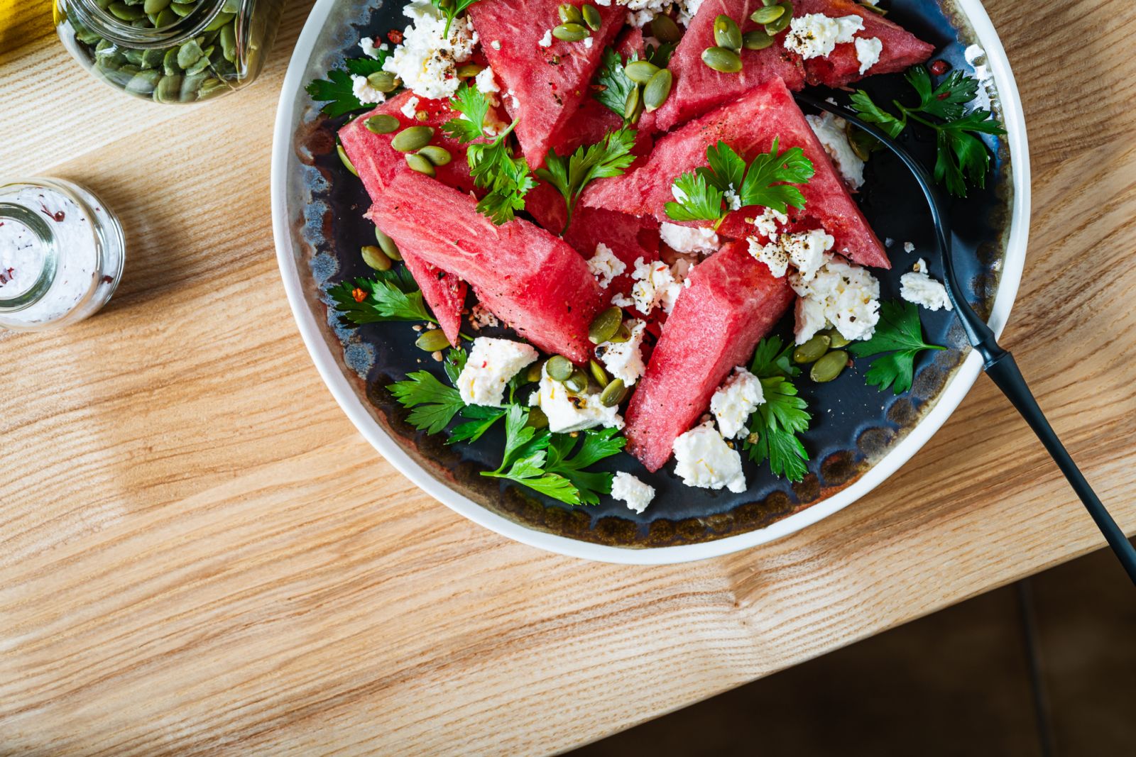 Watermelon and feta cheese salad (Photo: Getty Images)