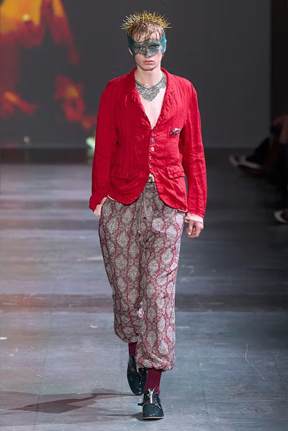 paris fashion week red dress man MIKUTA