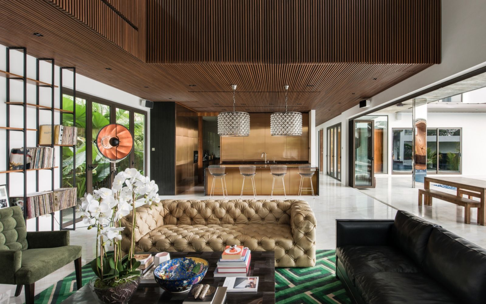 Doors which open up completely allow for seamless indoor and outdoor living (Photo: David Yeow)