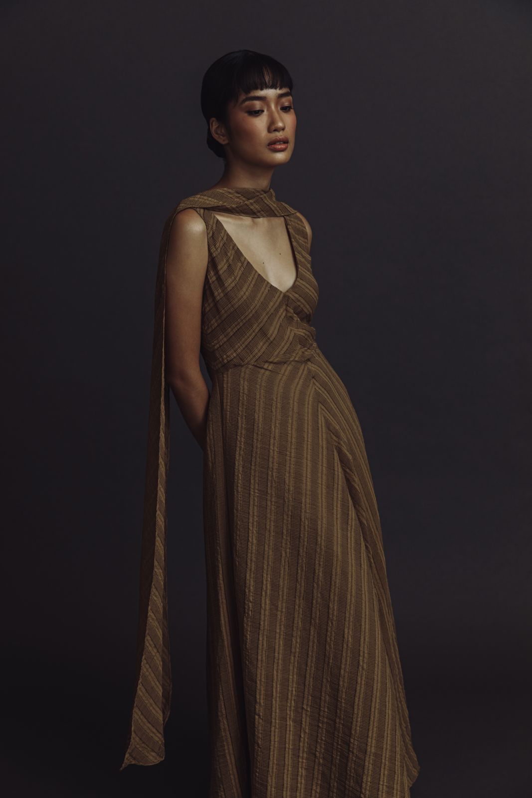 The Leanne Dress in Caramel from Vania Romoff's Ready-to-Wear 2024 collection (Photo: Courtesy of Vania Romoff)