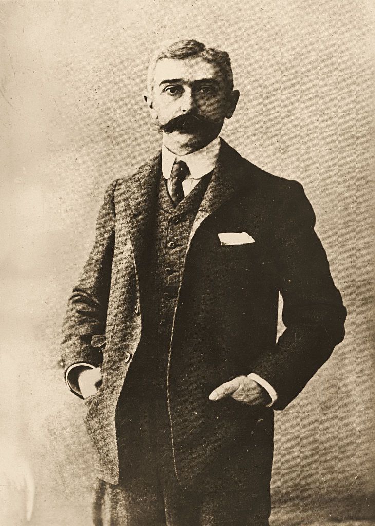 (Original Caption) Baron Pierre Coubertin (1863-1937), founder of the modern Olympic Games.