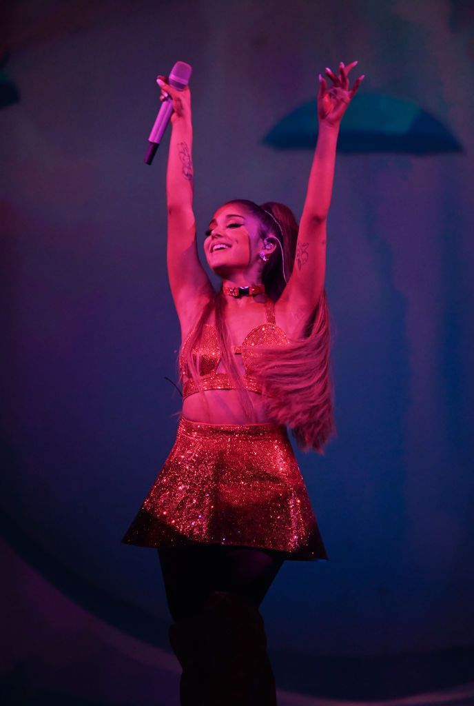 Ariana Grande performs on stage during her "Sweetener World Tour" (Photo: Kevin Mazur/Getty Images for AG)
