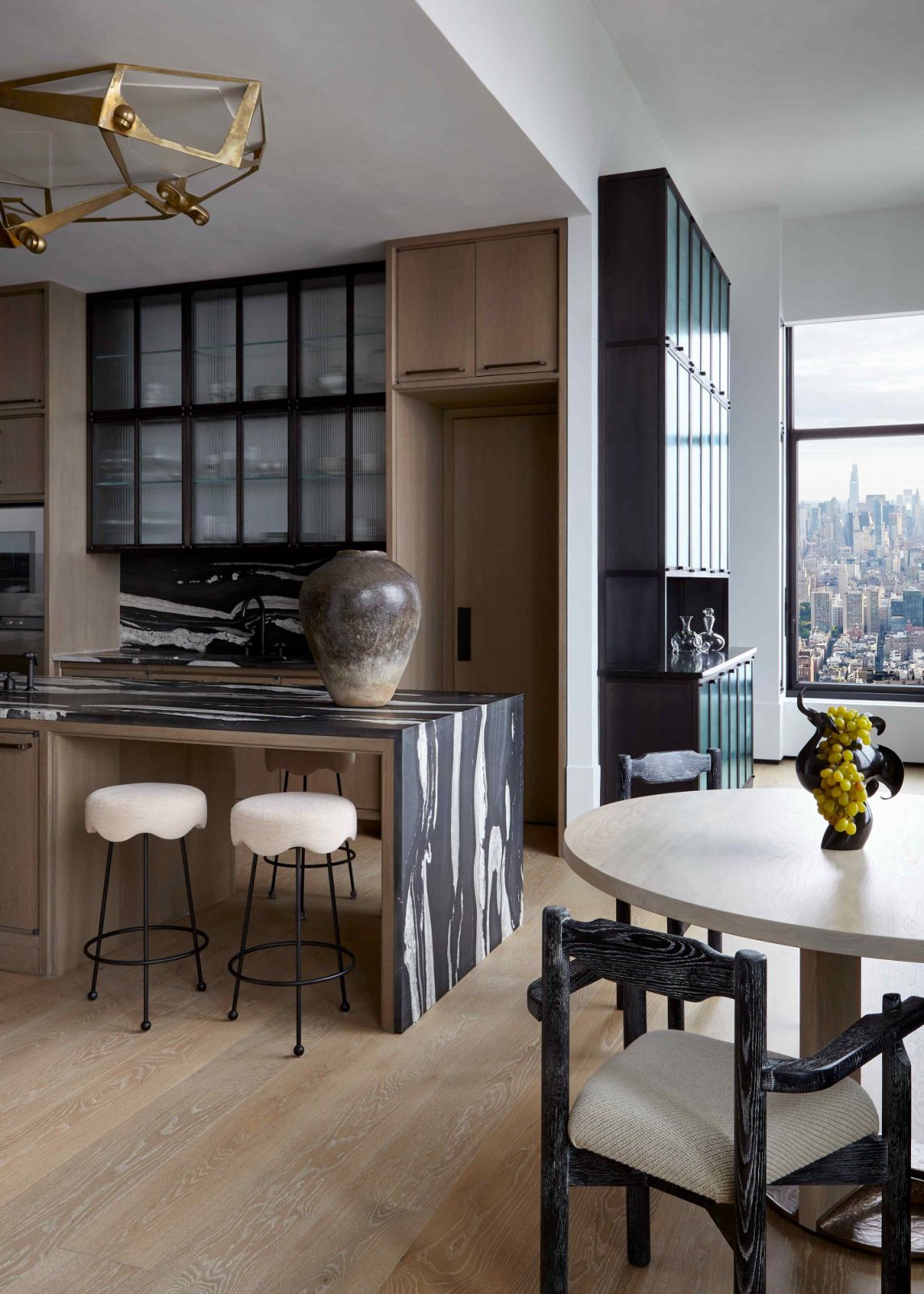 The kitchen and breakfast nook with bespoke pieces