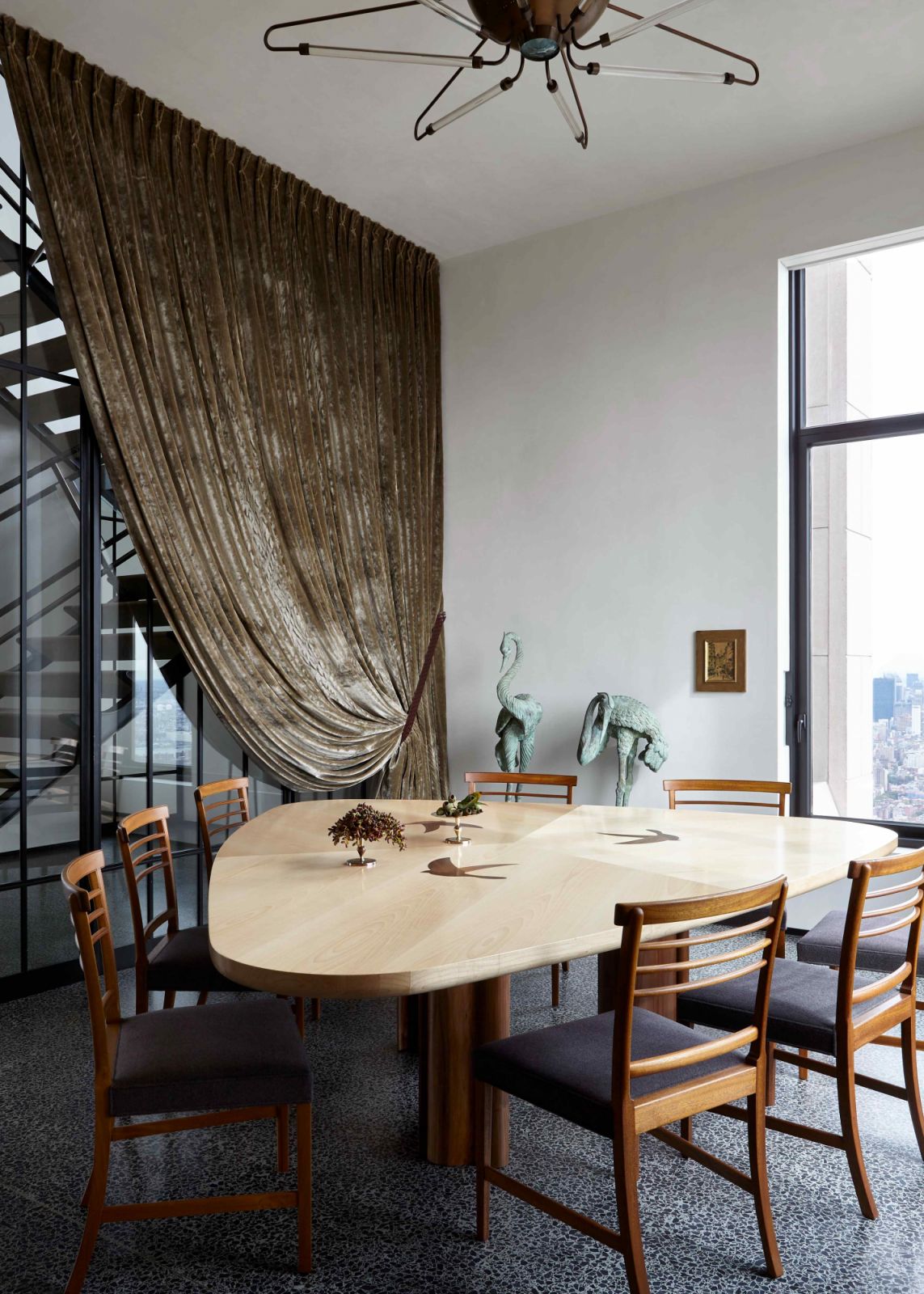 Avian-inspired motifs hint on the homeowner's love of birds