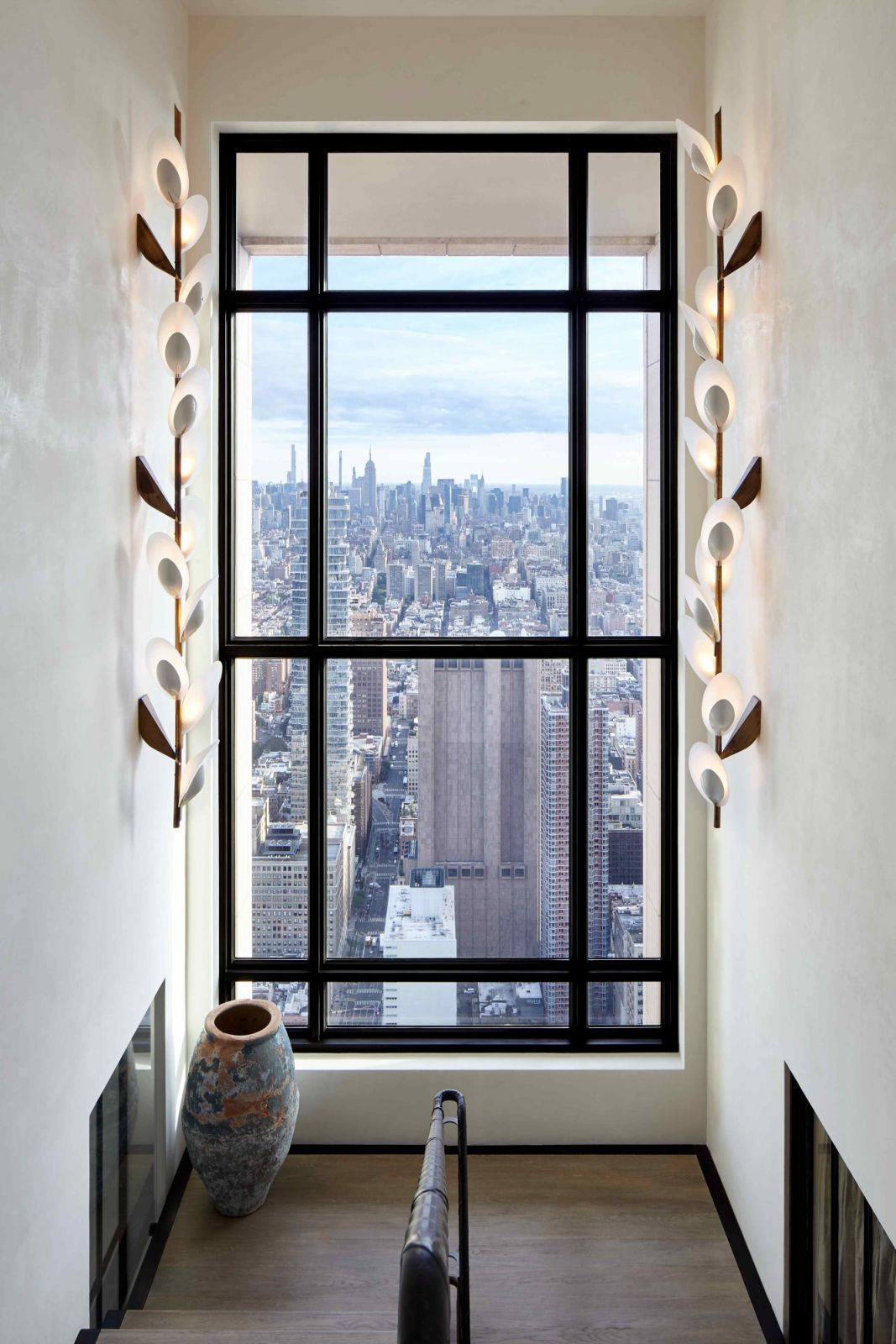 View of New York City from the stairwell