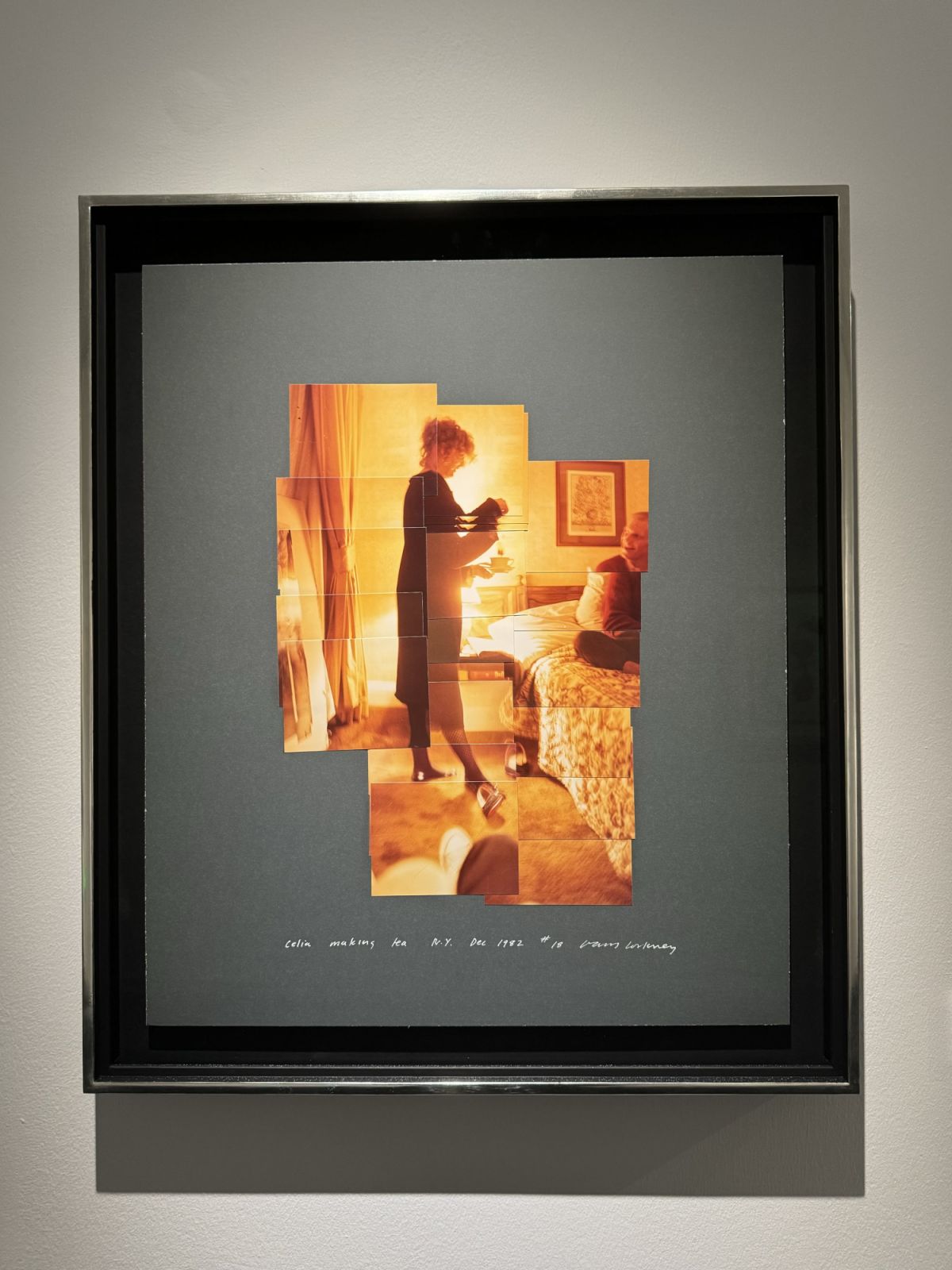 《David Hockney: Paper Trails （紙間漫行）》展出的拼貼作品。(Photo: Cathy Huang / Tatler Hong Kong)