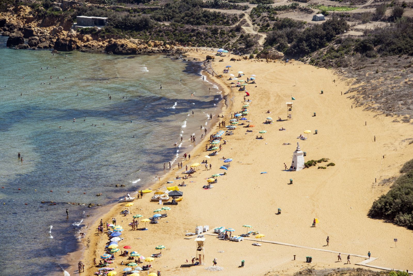 Ramla l-Hamra is a beautiful sandy beach in Gozo on the island of Malta with nice reddish sand it's Gozo’s largest sandy beach with unique bright orange-red colour. It is also among alternative travel destinations in Europe(Photo: Getty Images)