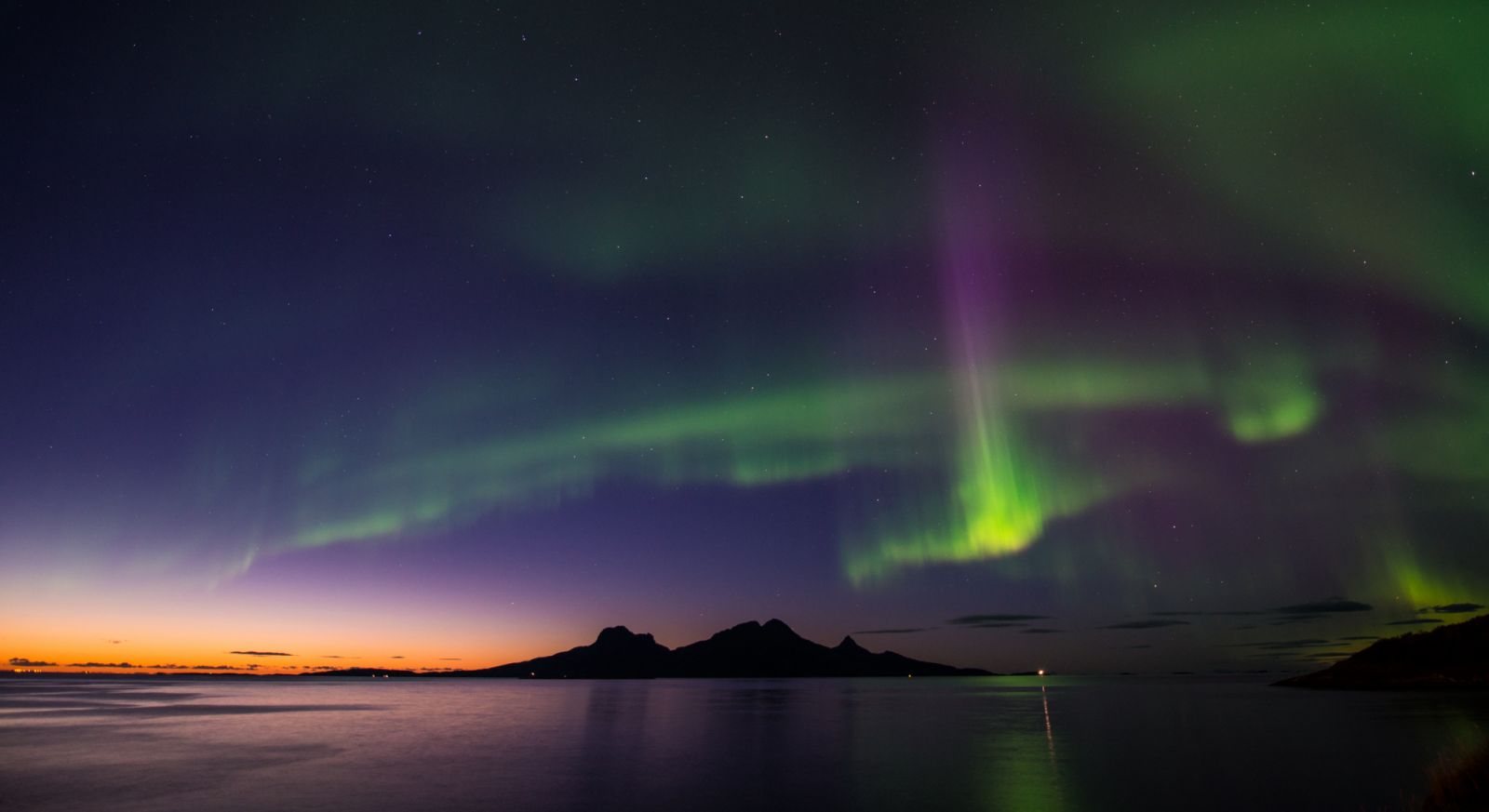 Aurora borealis over Landegode island, Bodo, Nordland, Norway. One of our alternative travel destinations (Photo: Getty Images)