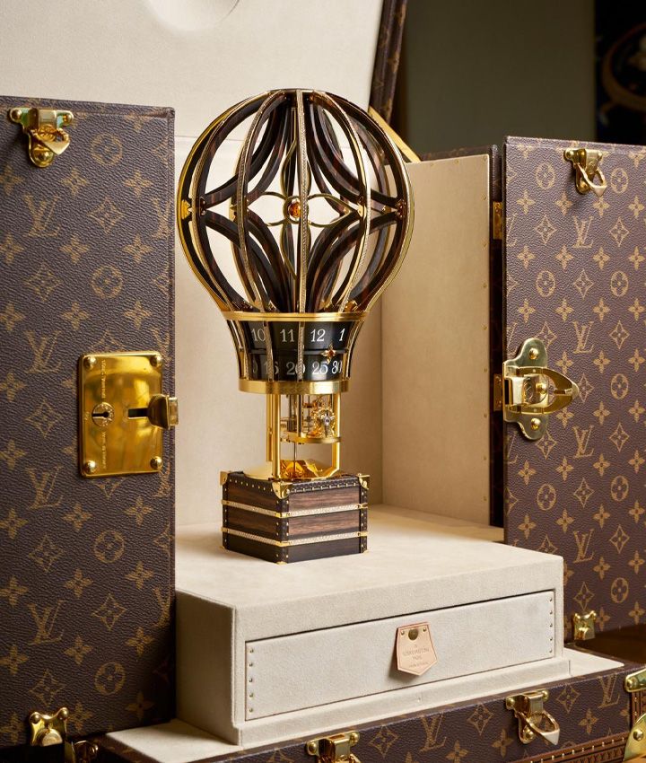 L’Epée為Louis Vuitton而創作的熱氣球座鐘。(Photo: Louis Vuitton)