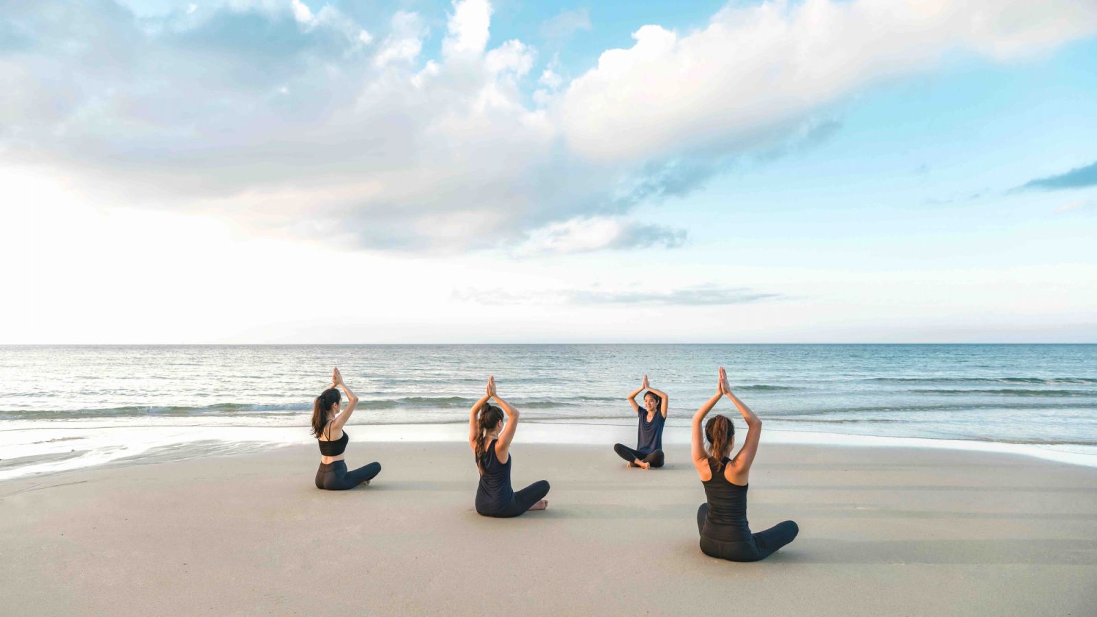 Yoga by the beach at Club Med Bintan