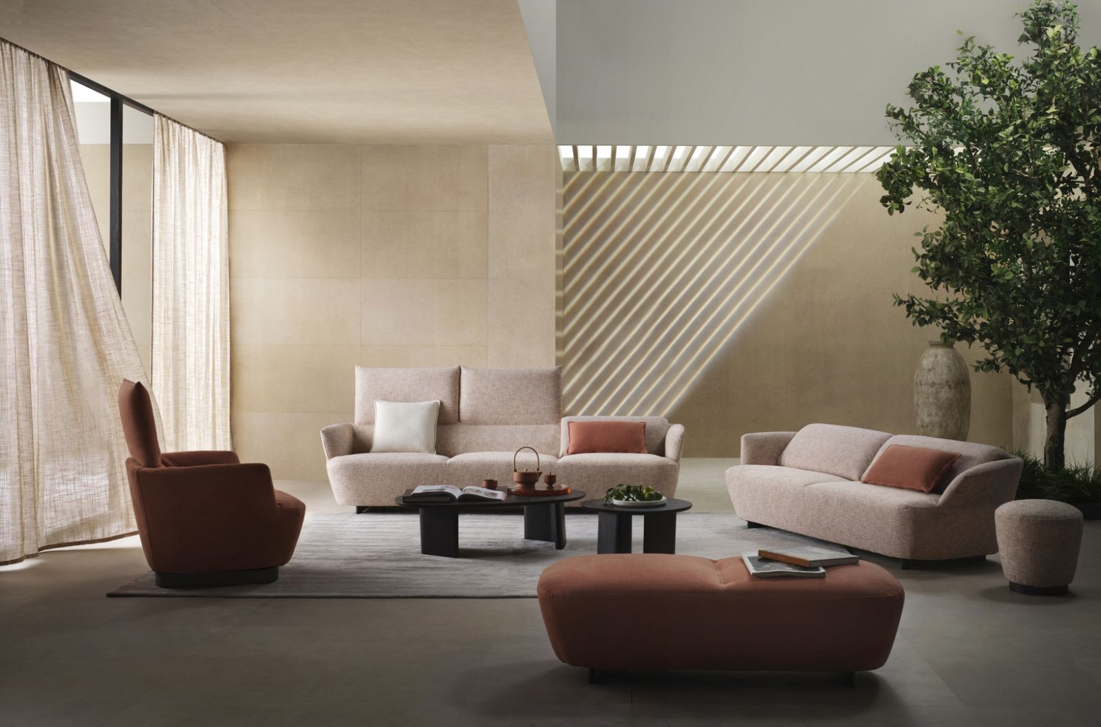 Gentle curves and soft lines rooted in refined, traditional elegance