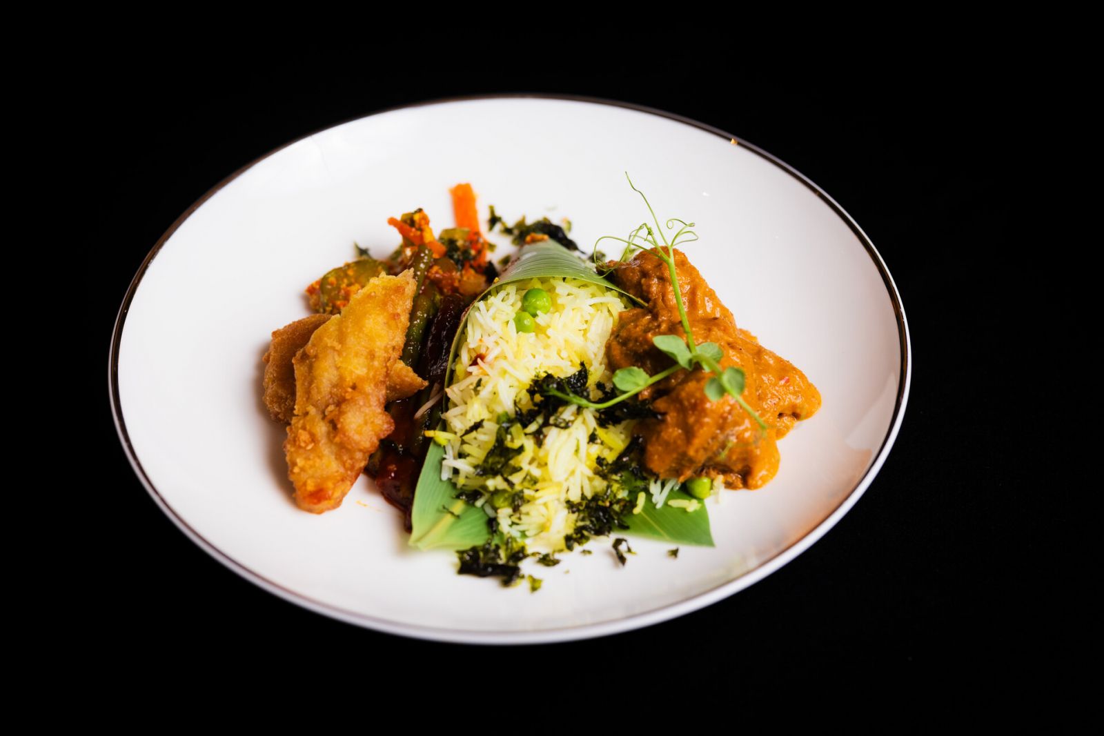 The main course, “Rendang” Pilaf