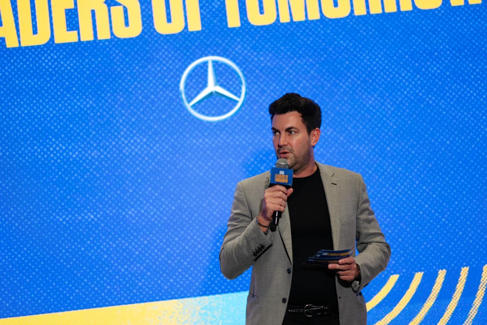 Chairman and chief executive officer of Tatler Asia Michel Lamunière delivered a speech to welcome all the guests at the Leaders of Tomorrow 2024 launch event (Photo: Billy Chan)