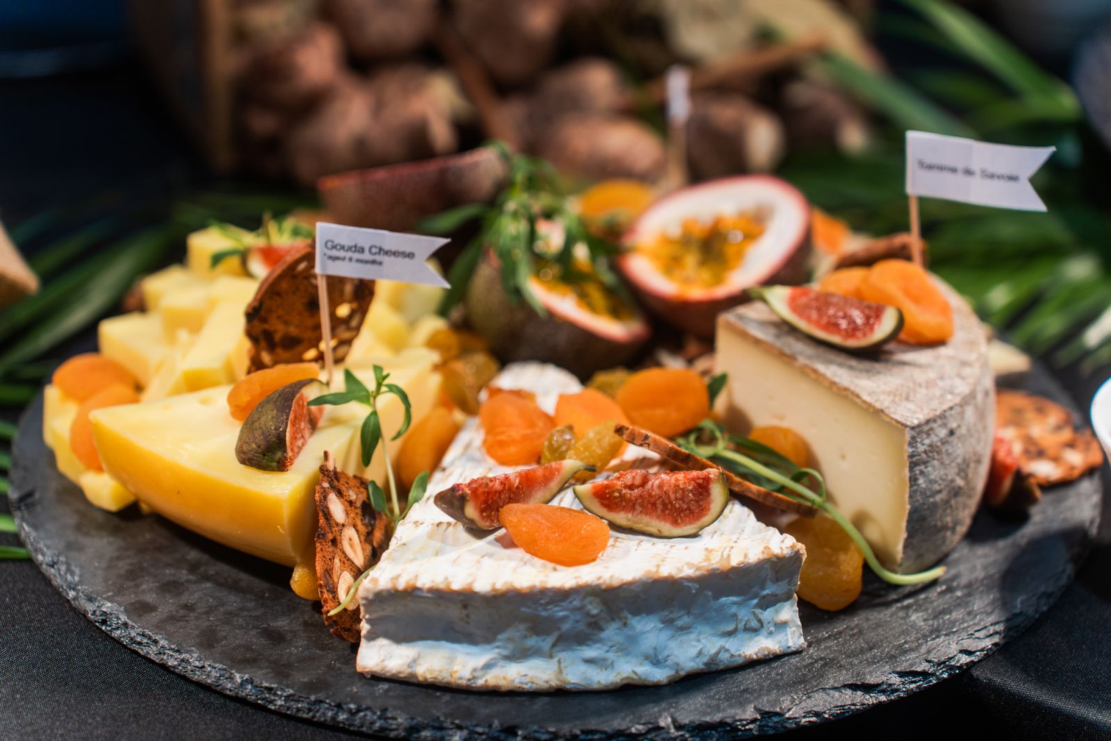 The delicious selection of cheeses was a hit at the grazing table