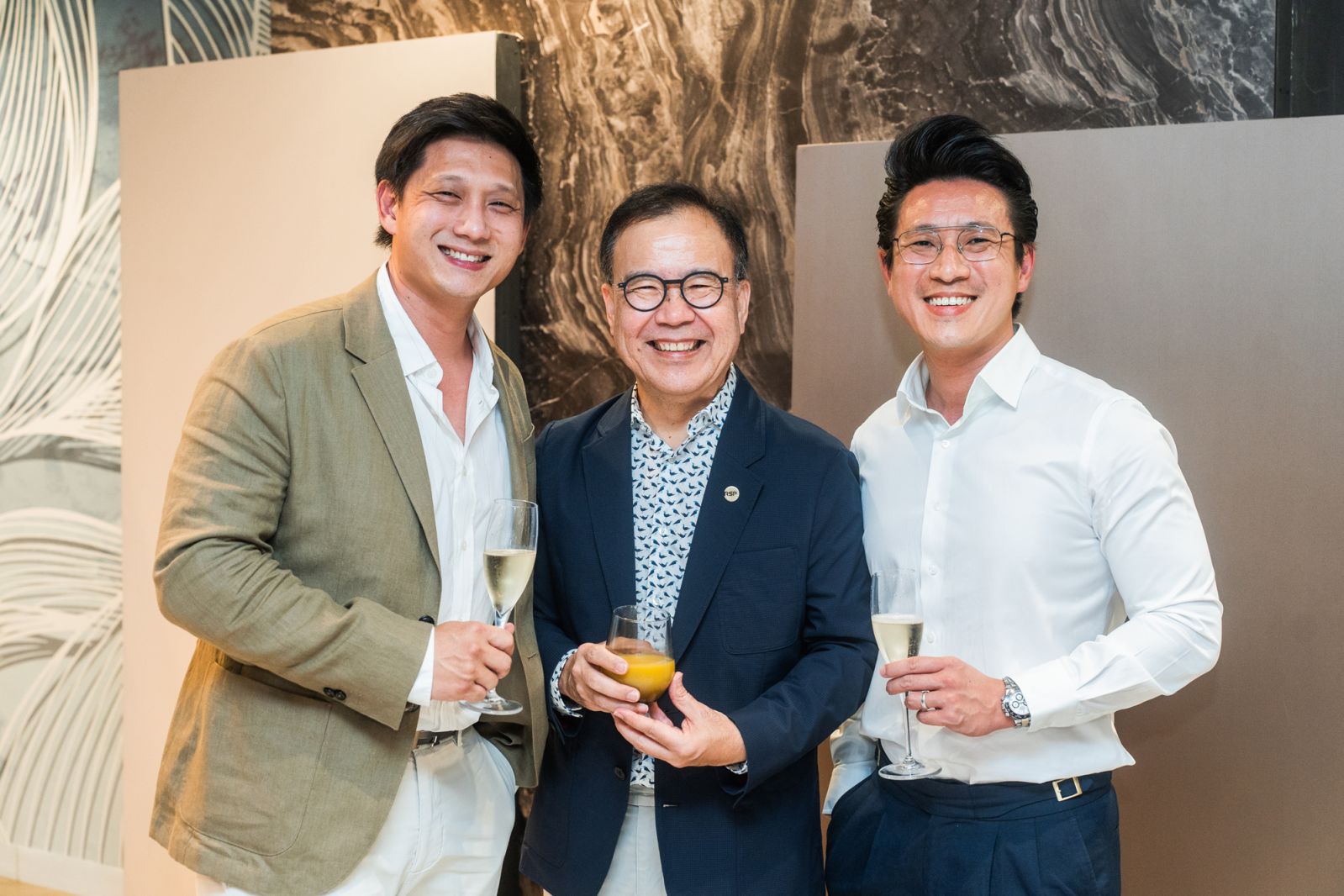 Terrence Qua and Bu Shukun from Architology flanking Beh Swee Chiew from RSP