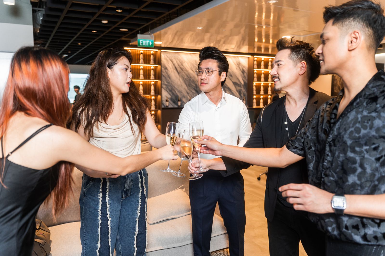 Cecilia Lin and Danielle Ma from Maer Studio, Bu Shukun from Architology, and Tyler Wisler from Disrupt Design Asia with partner Zhafey Safrudin