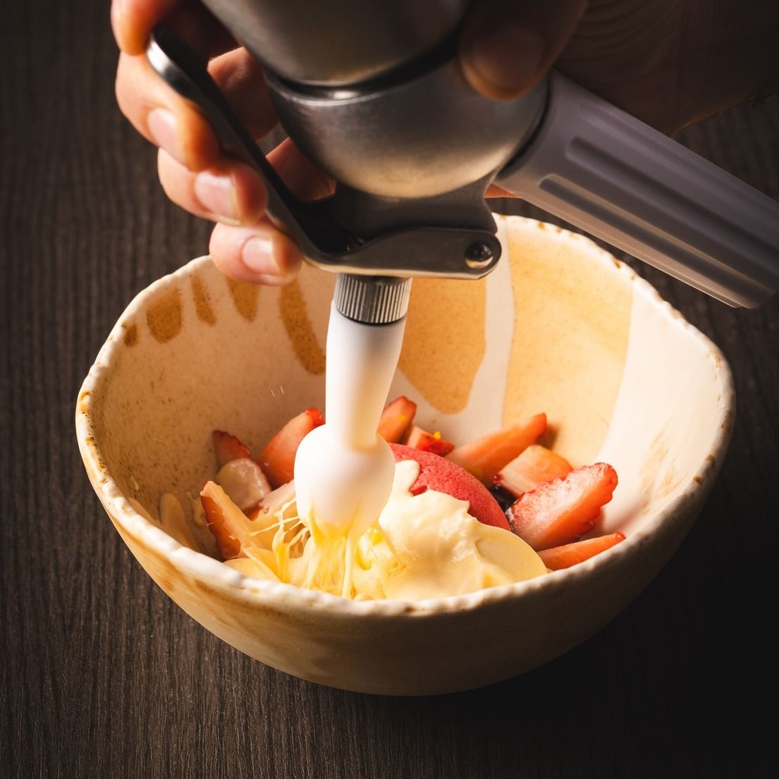 Catalan Cream and Strawberry Surprise