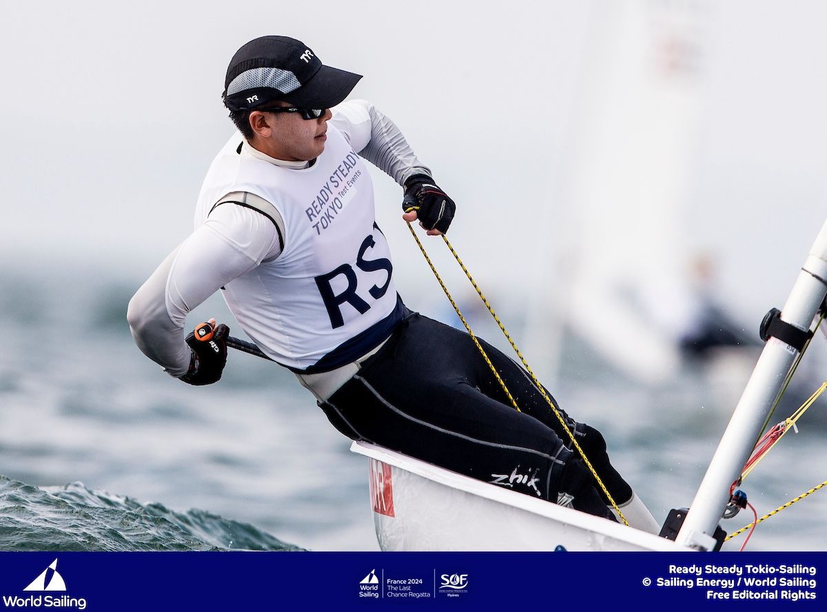 Competing at Ready Steady Tokyo Sailing in 2019. Photo: World Sailing Energy/Pedro Martinez