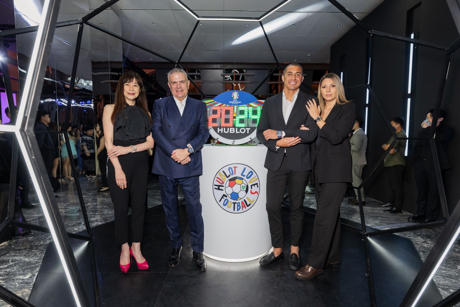 Miwa Sakai, Ricardo Guadalupe, David Trezeguet and Aldana Florencia at the Hublot Loves Football party in Kuala Lumpur