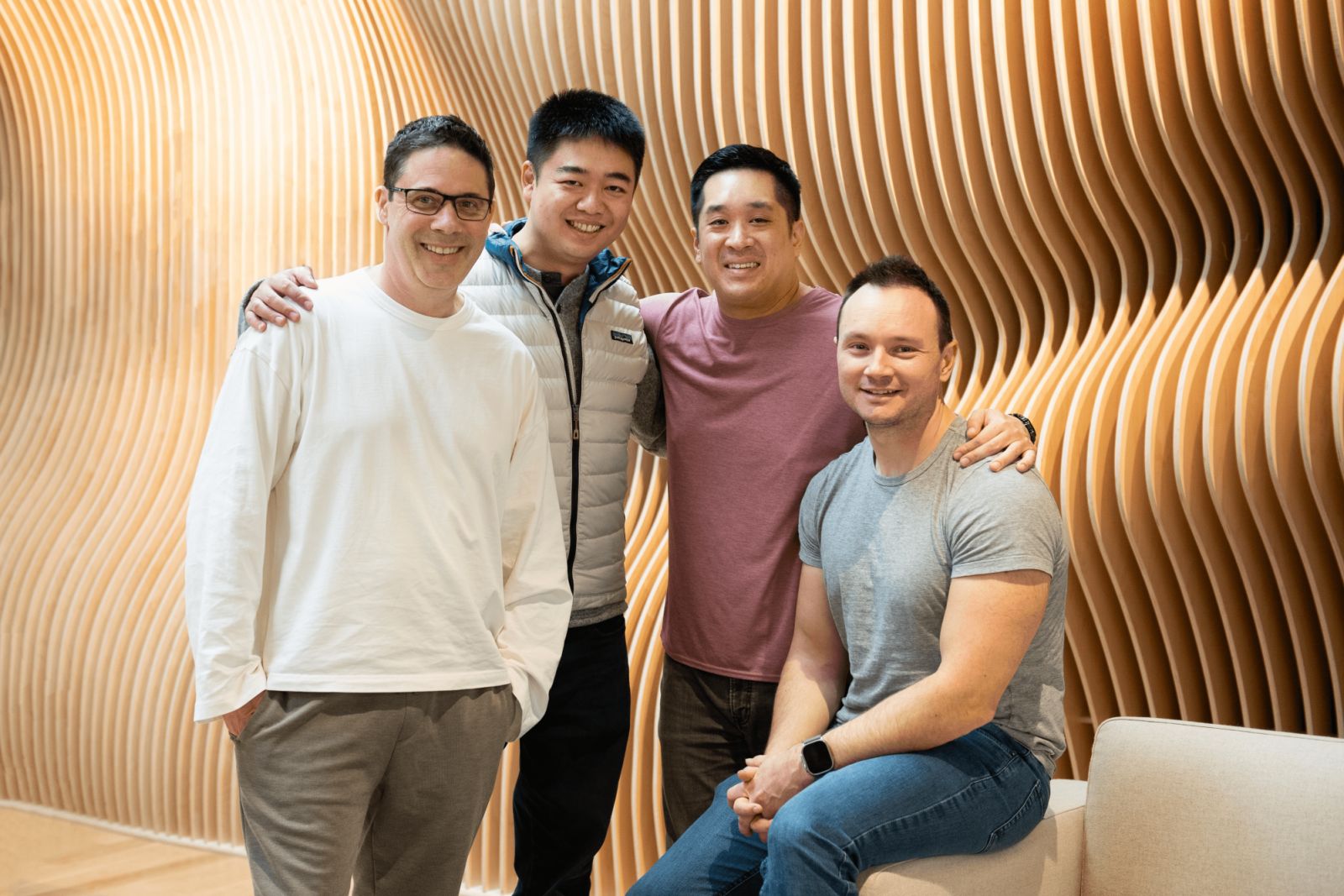 k-ID founders from left to right: chief growth officer Julian Corbett, chief legal officer Timothy Ma, chief safety officer Jeff Wu and chief executive officer Kieran Donovan (Photo: k-ID)