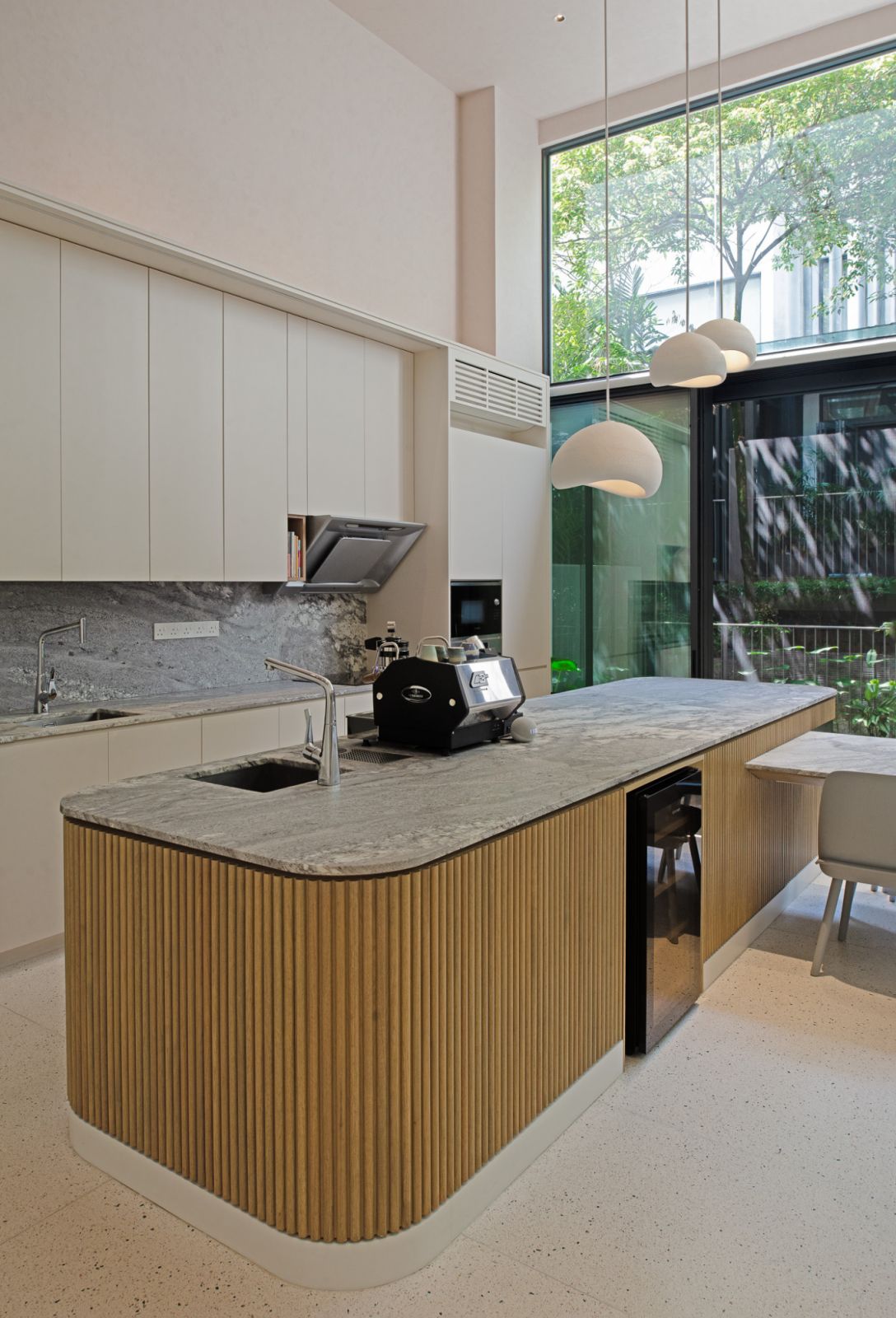 The kitchen island