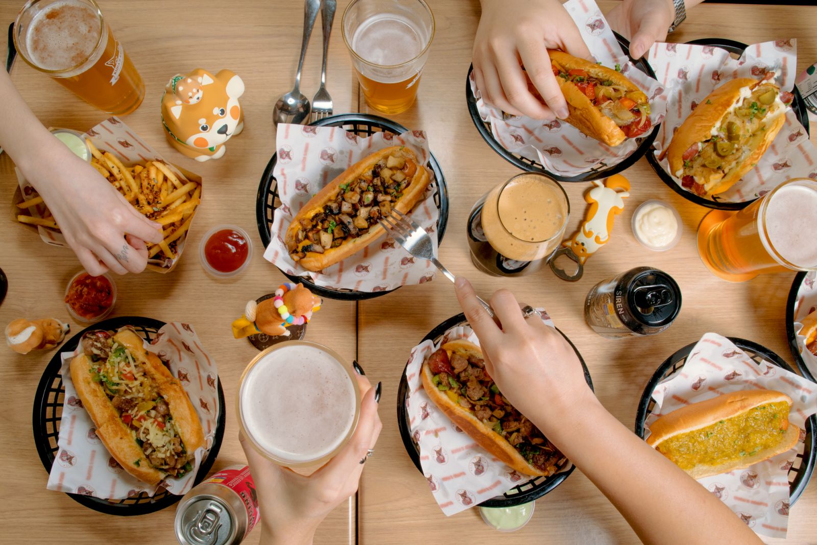 Hot dogs, fries, and craft beers
