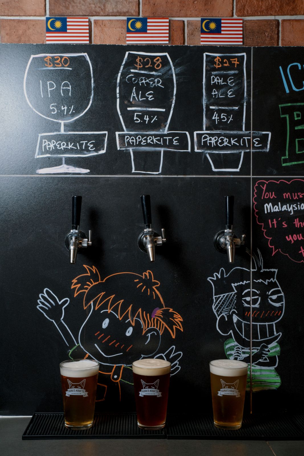 Paperkite beers on tap at Kura’s Krafts