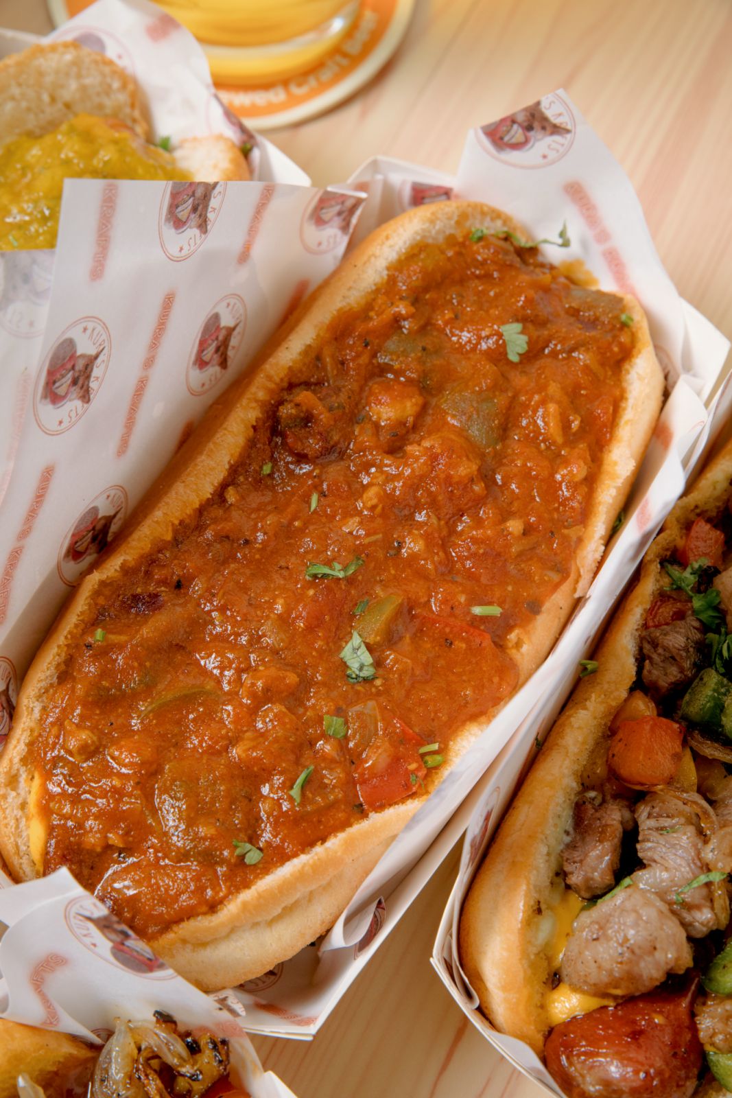 Diners who do not eat beef can choose between chicken or beef sausages, making the Chilli Dog a perfect option