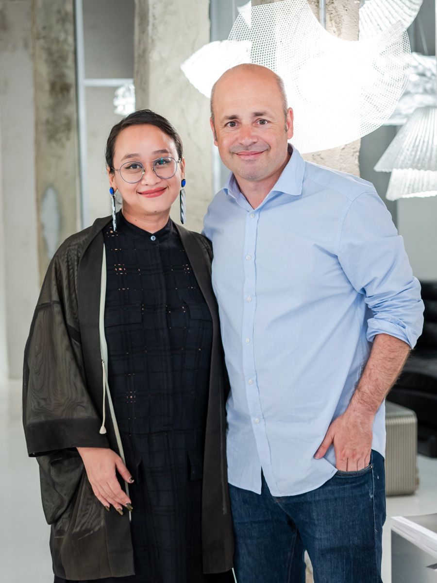 Tatler Homes Singapore editor Asih Jenie and A-Emotional Light CEO Marcos Rioseco