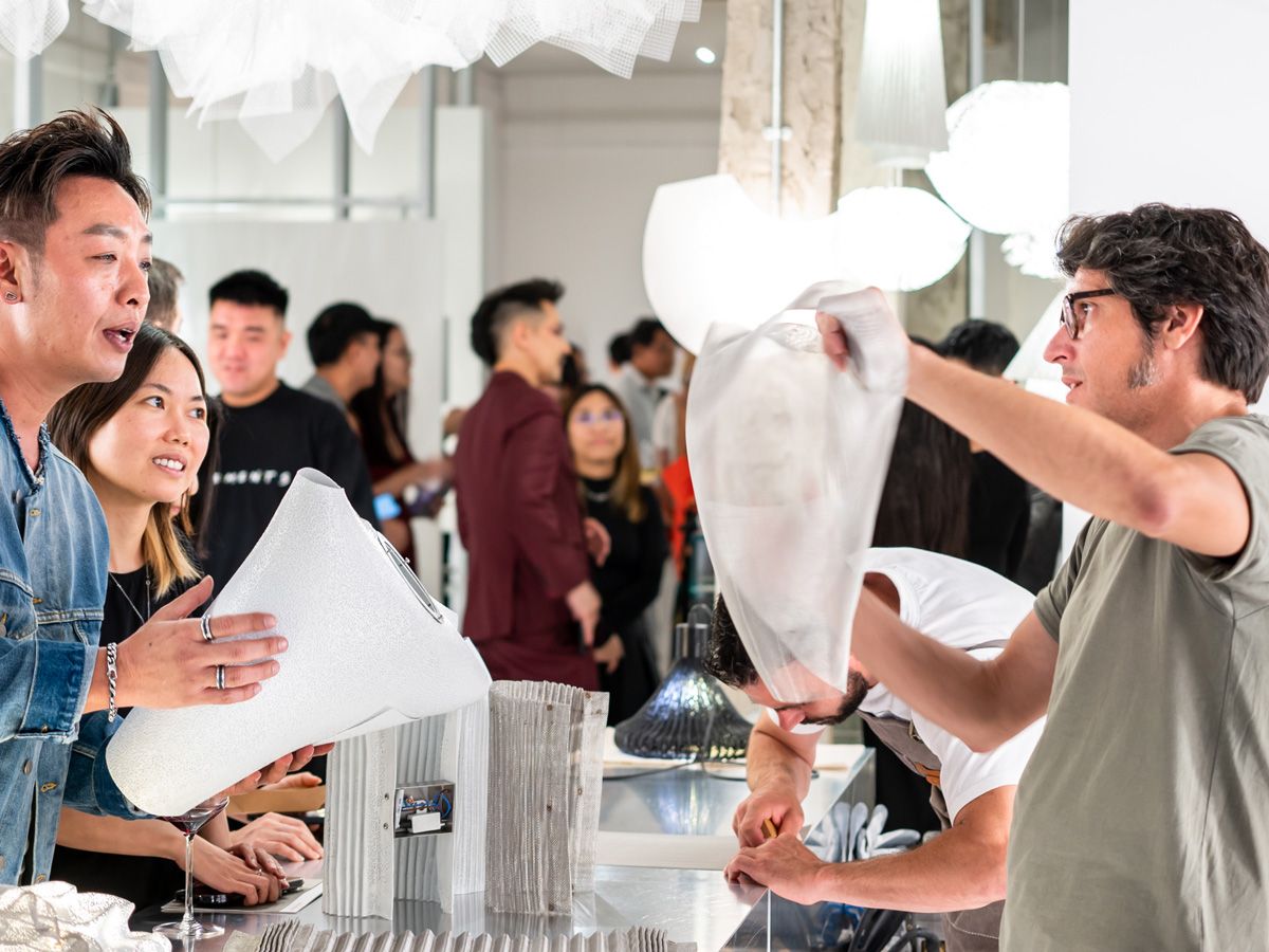 The hands-on demonstration proved particularly engaging for the curious designers