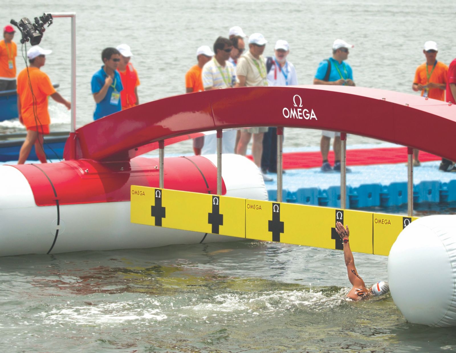 2012年倫敦奧運使用歐米茄計時器於公開水域游泳比賽。(Photo: Omega)
