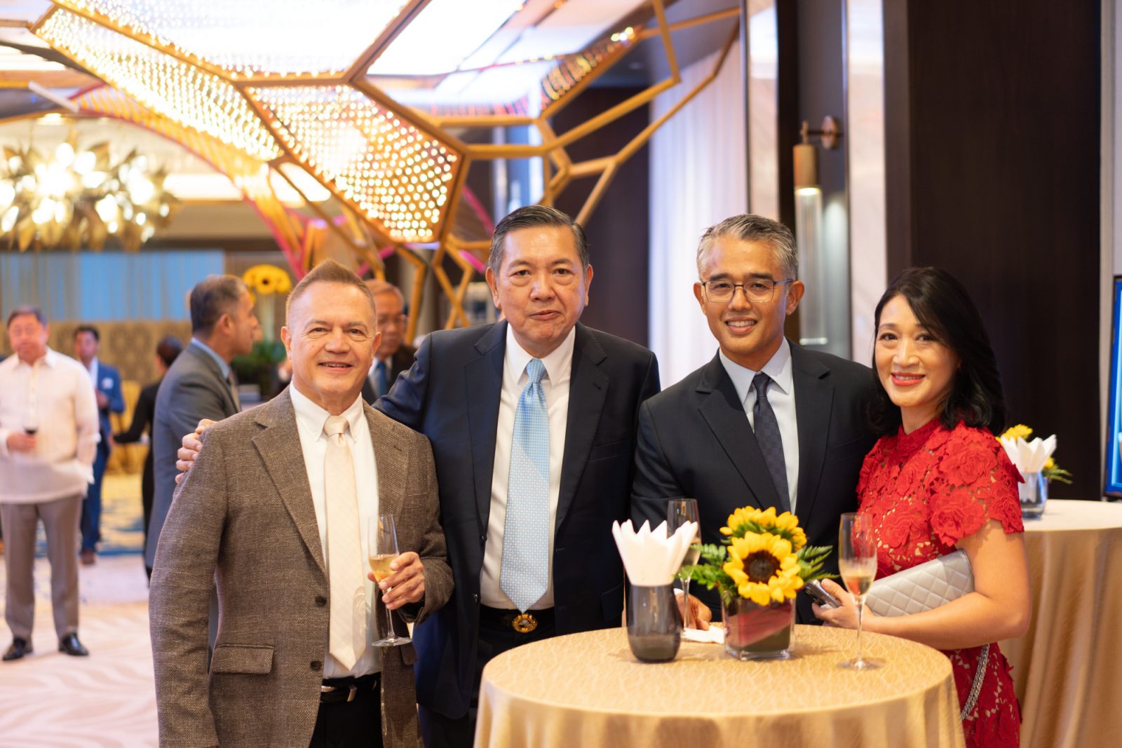Pagcor Director Pepe Ortega, Nani Almeda, Gilbert and Georgina Remulla