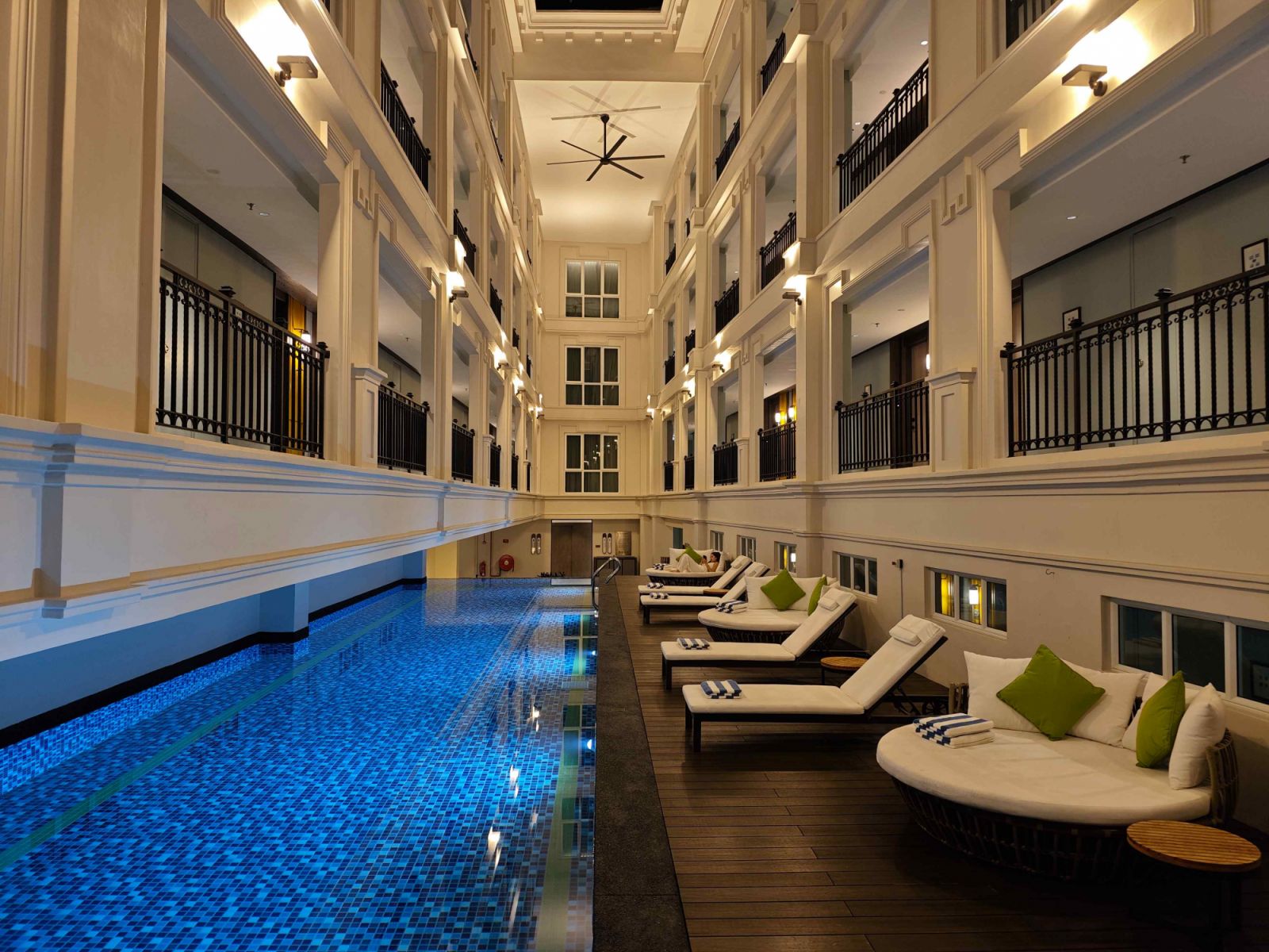The indoor pool area recalls internal streets of old (Photo: Courtesy of The George)
