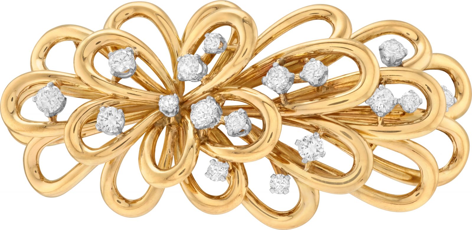 Chiếc kẹp dẫn đầu xu hướng vào cuối thập niên bốn mươi (Ảnh: Van Cleef & Arpels)