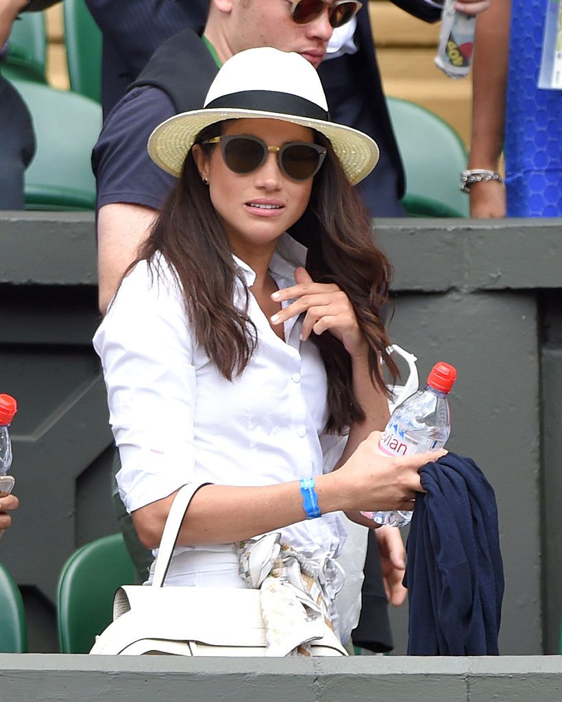 LONDON, ENGLAND - JUNE 28: Meghan Markle attends day two of the Wimbledon Tennis Championships at Wimbledon on June 28, 2016 in London, England. (Photo by Karwai Tang/WireImage)