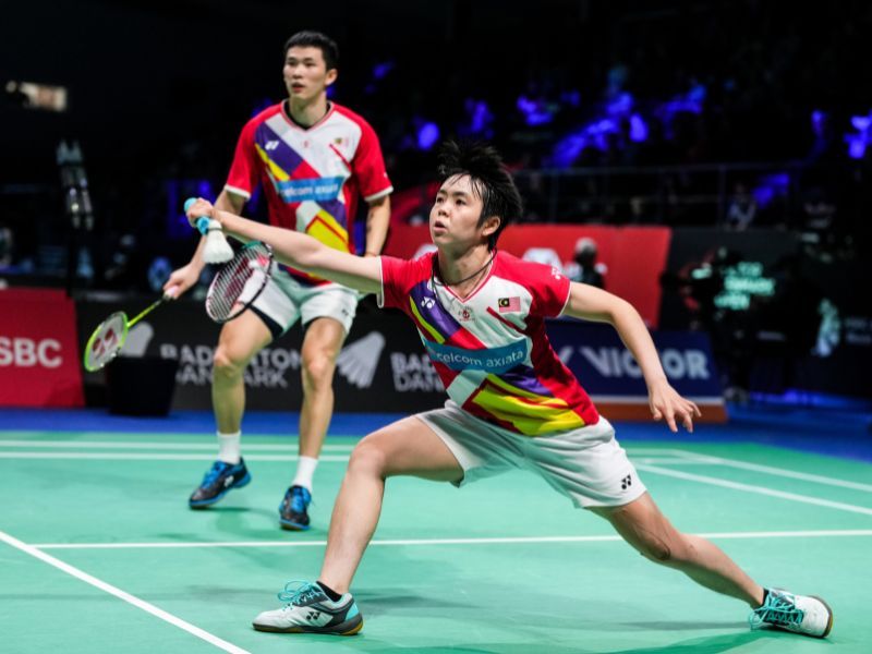 Chen Tang Jie (L) and Peck Yen Wei at the Denmark Open, 2021 (Photo: Shi Tang)