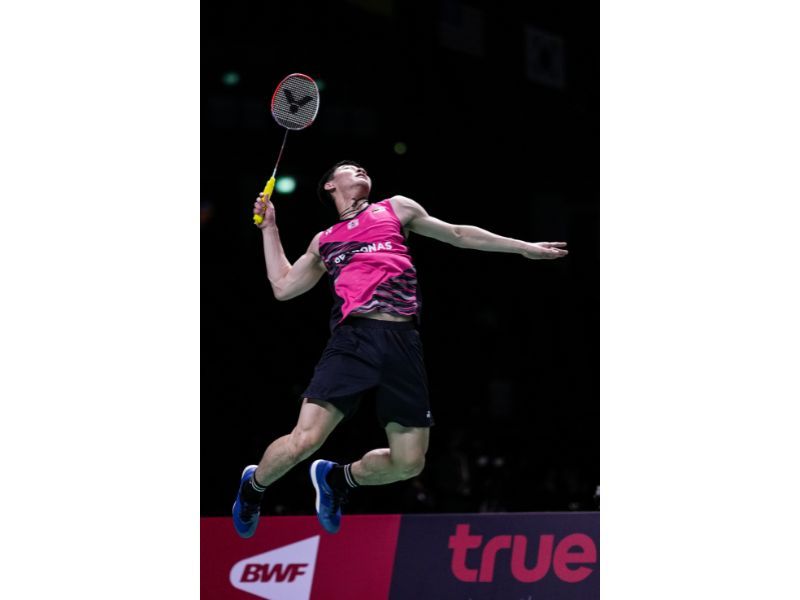 Lee Zii Jia at the BWF Thomas & Uber Cup Finals, 2022 (Photo: Shi Tang)
