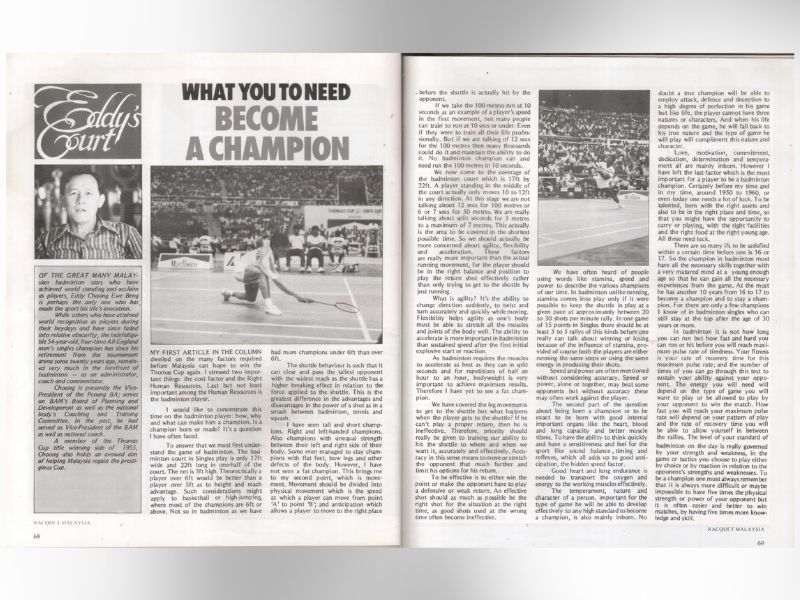 Eddy Choong weighing in on what makes a champion (Photo: Mynahbird's Badminton Archives)