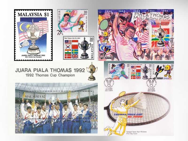 Collection of Thomas and Uber Cup Stamps (Photo: Colnect / Wir Irie Eaesar)