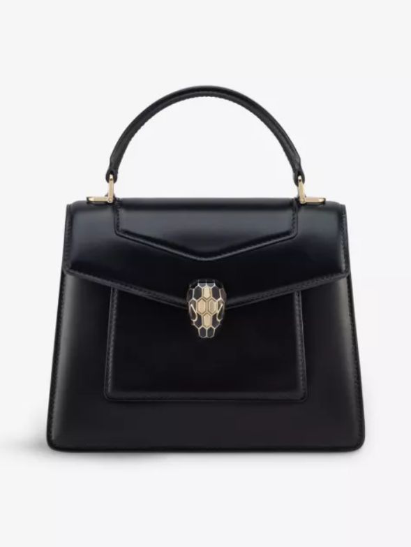 BVLGARI Serpenti Forever medium leather top-handle bag