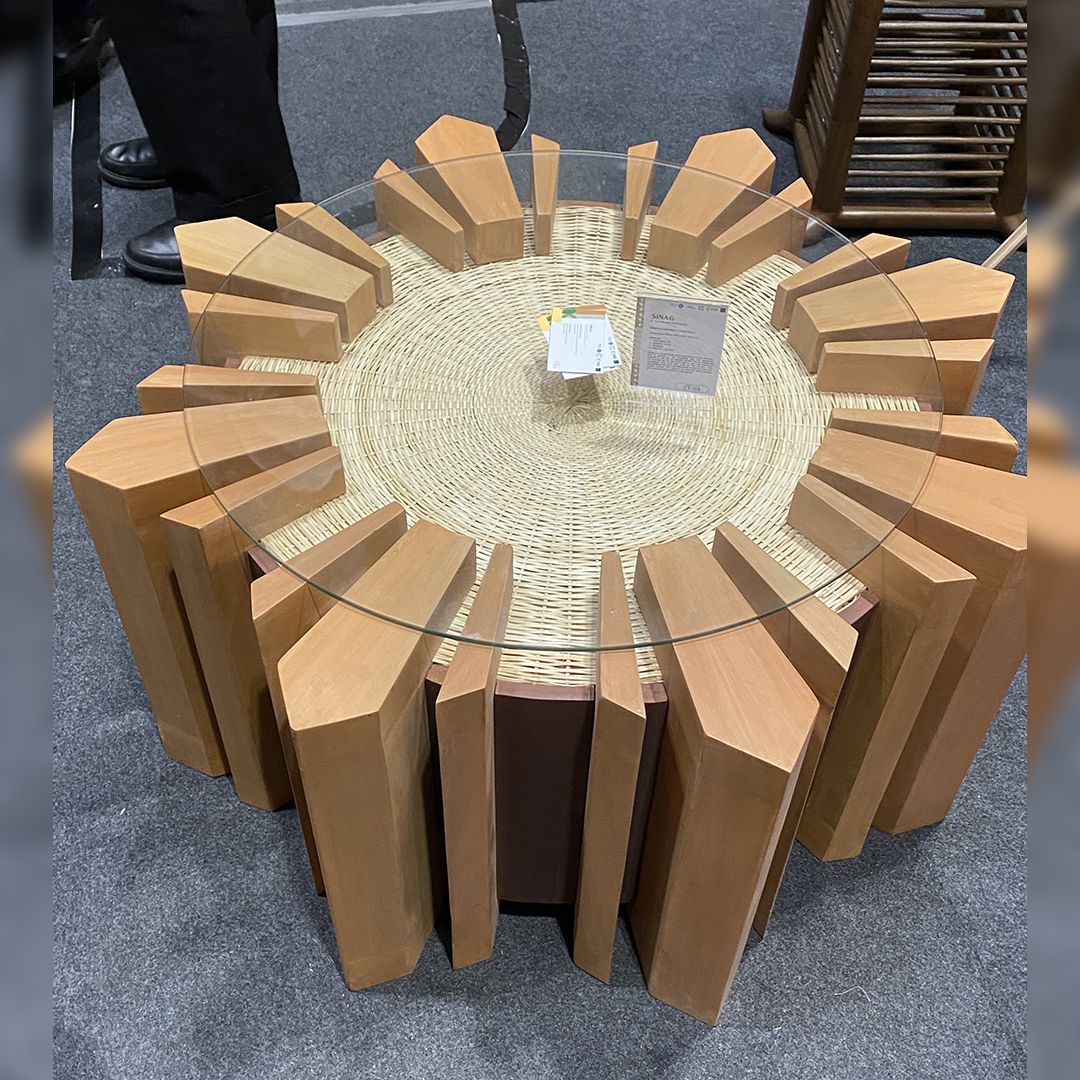 Sinag Centre Table on display at DLS-CSB's Value+Able exhibit (Photo via DLS-CSB Website)