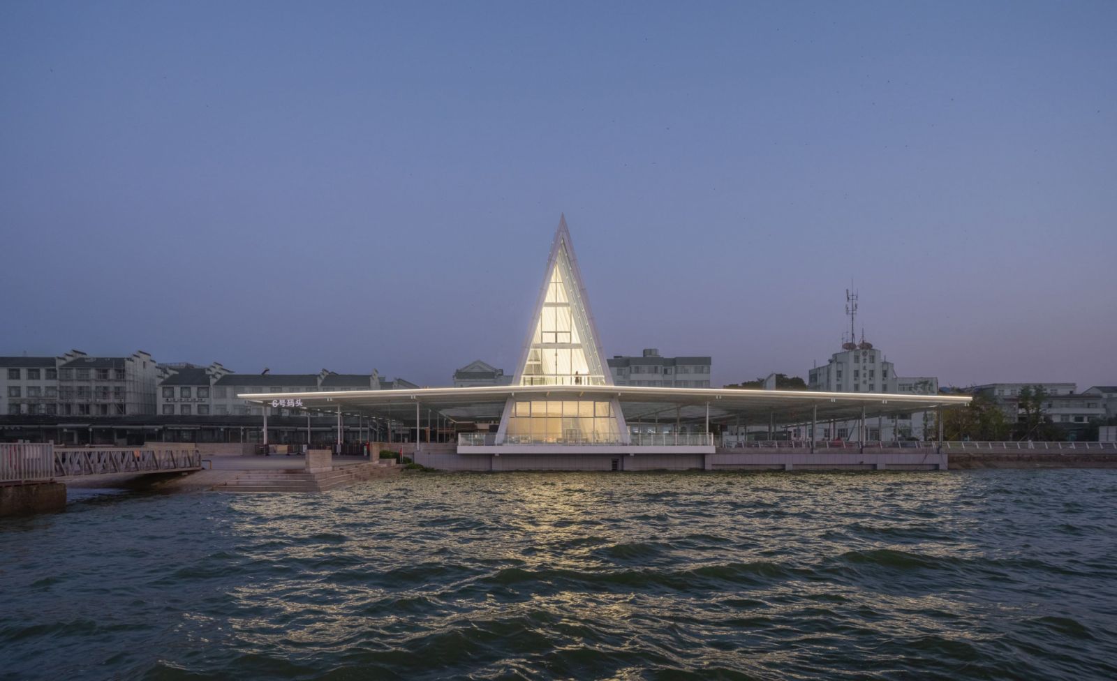 Architectural Design Of Liangzi Island Off-island Pier, Rational and Emotional, Ezhou, China by UAO Design (Photo: Yilong Zhao)