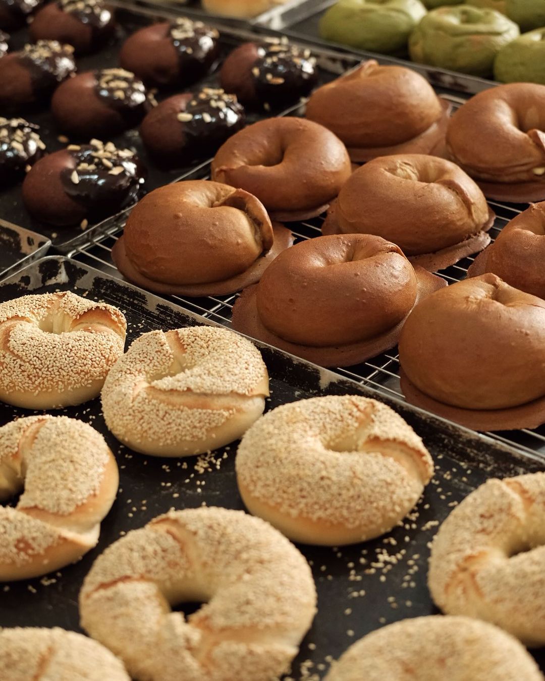 Trays of bagels from Grumpy Bagels (Photo: Instagram / @grumpybagels)