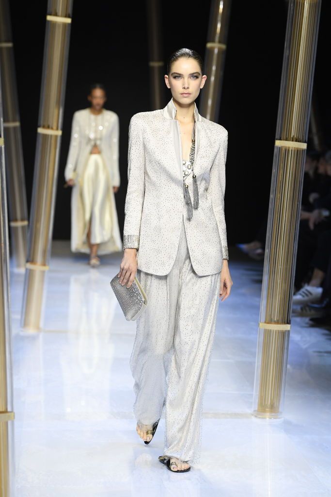 Runway at Giorgio Armani RTW Spring/Summer 2023 photographed on September 25, 2022 in Milan, Italy. (Photo by Giovanni Giannoni/WWD/Penske Media via Getty Images)