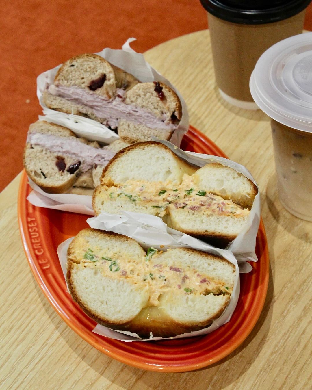 Bagels filled with flavoured cream cheese (Photo: Instagram / @bagelhaus.my)