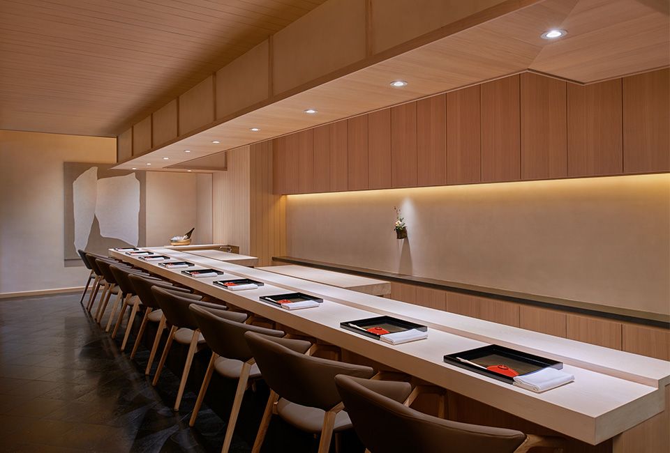 Enjoy an intimate dining experience at Zeniya's chef's counter